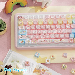 112-Key MCA Profile Keycap Set - Clip Doll Theme
