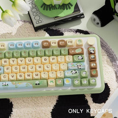 112-Key MCA Profile Keycap Set - Panda Paradise Theme
