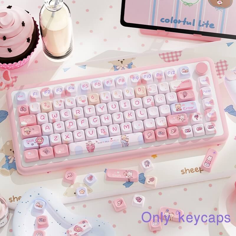 112-Key MCA Profile Keycap Set - Sweet Cotton Candy Theme