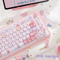 112-Key MCA Profile Keycap Set - Sweet Cotton Candy Theme