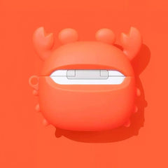 3-inch Silicone AirPods Case Orange Crab Theme Cute Funny