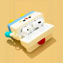 3.3″ Cute & Funny Milk Carton Silicone AirPods Case - Off-White