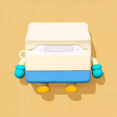 3.3″ Cute & Funny Milk Carton Silicone AirPods Case - Off-White