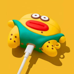3 AirPods Case Silicone Yellow Cute Funny Pouty Lips