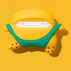 3 AirPods Case Silicone Yellow Cute Funny Pouty Lips