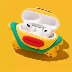 3 AirPods Case Silicone Yellow Cute Funny Pouty Lips
