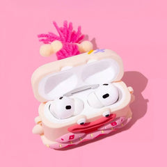 3″ Cute Funny Bikini Sausage Lips AirPods Case - Pink Silicone