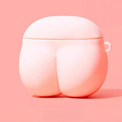 3″ Cute Funny Bottom - Pink Silicone AirPods Case