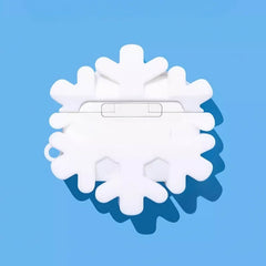 3″ Cute and Funny Snowflake Theme Silicone AirPods Case - White