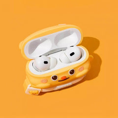 3″ Silicone AirPods Case - Cute & Funny Tote Bag Bear, Yellow