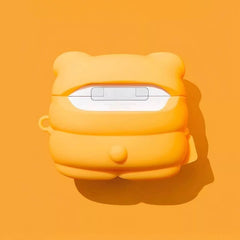 3″ Silicone AirPods Case - Cute & Funny Tote Bag Bear, Yellow