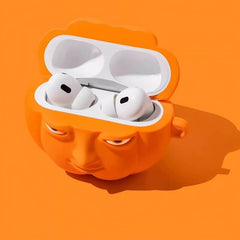 4" Cute Pumpkin Theme Orange Silicone AirPods Case
