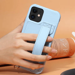 6.7″ iPhone 14 Pro Max Leather Case with Phone Grip and Wallet Dark Blue