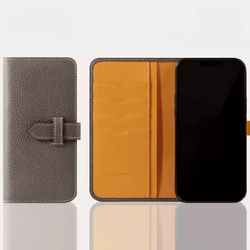 6.7″ iPhone 16 15 14 13 Pro Max Leather Flip Case with Lanyard