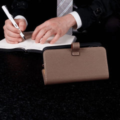 6.7″ iPhone 16 15 14 13 Pro Max Leather Flip Case with Lanyard