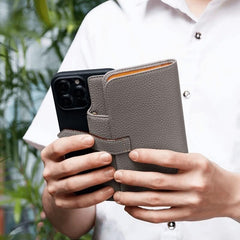 6.7″ iPhone 16 15 14 13 Pro Max Leather Flip Case with Lanyard