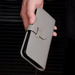 6.7″ iPhone 16 15 14 13 Pro Max Leather Flip Case with Lanyard