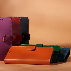 6.7″ iPhone 16 Pro Max 15 14 13 Leather Wallet Flip Case Red