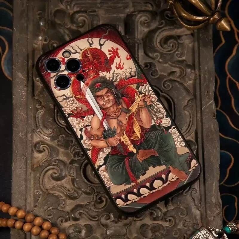 6.7″ iPhone 16 Pro Max Art Case - TPU Textured with Acalanatha Pattern