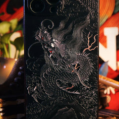 6.7″ iPhone 16 Pro Max Dark Dragon Art Cover - Textured TPU