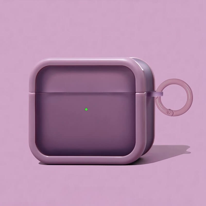 6″ Matte Purple Silicone AirPods Case - Minimalist, Cute Style