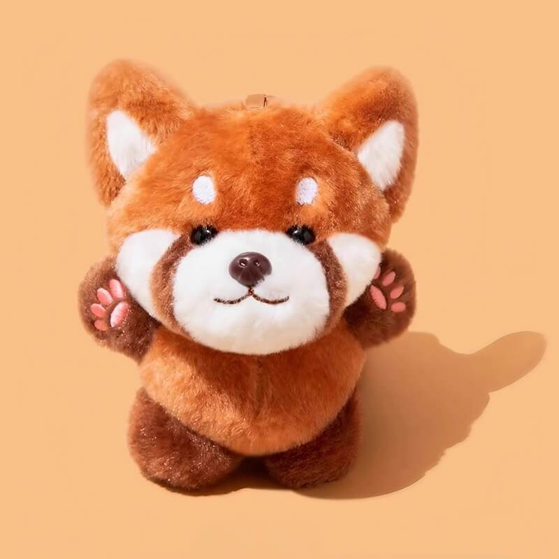6″ Plush Brown AirPods Case - Red Panda Theme - Funny Cute Accessory