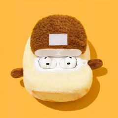 7″ Plush AirPods Case - Off-White, Cute & Funny Chinese Pork Burger Theme