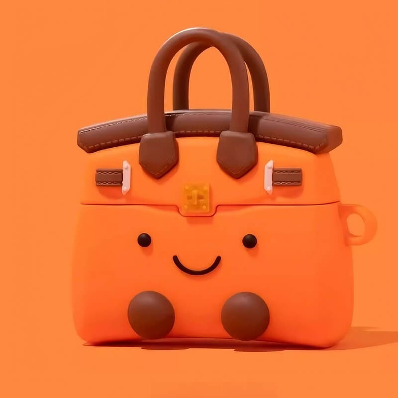 AirPods Case 3 Silicone Orange Cute Handbag