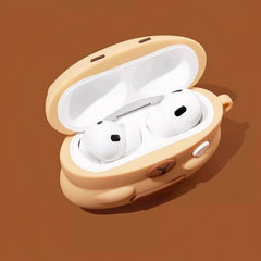 AirPods Case  Beige Silicone Capybara Cute Funny