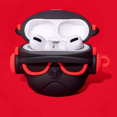 Black Silicone AirPods Case - Coolest Hip-Hop Bulldog Theme