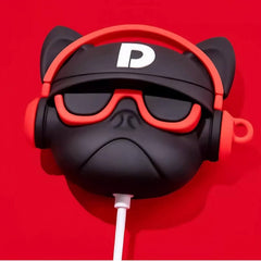 Black Silicone AirPods Case - Coolest Hip-Hop Bulldog Theme