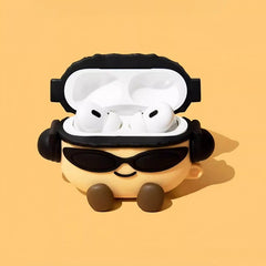 Black Silicone AirPods Case 3″ - Funny Sunglasses Potato Theme