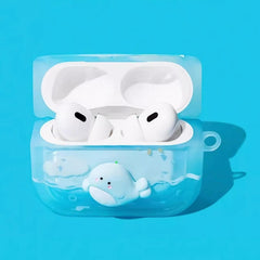 Blue  AirPods Case Silicone Dolphin Cute Funny