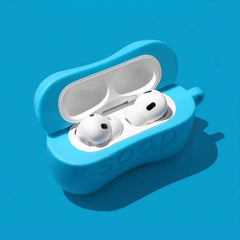 Blue Silicone AirPods Case - 5″ Cute Soap-Themed Cover