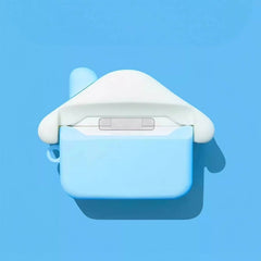 Blue Silicone AirPods Case 3″ - Cute House Theme