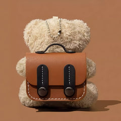 Brown  Plush  AirPods Case  Bear  Cute  Funny
