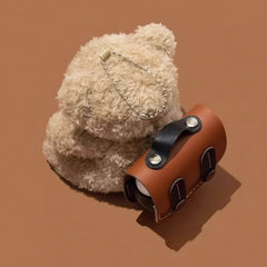 Brown  Plush  AirPods Case  Bear  Cute  Funny