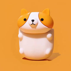 Brown Shiba Inu Theme 3″ Silicone AirPods Case - Cute Funny