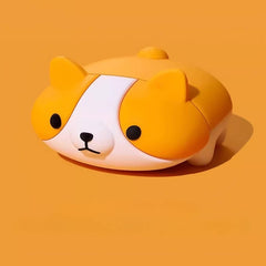 Brown Shiba Inu Theme 3″ Silicone AirPods Case - Cute Funny