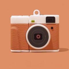 Brown Silicone 5″ AirPods Case - Camera Design, Cute & Funny