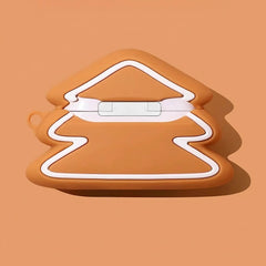 Brown Silicone 6″ AirPods Case - Cute Gingerbread Man Christmas Design