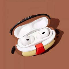 Brown Silicone AirPods Case 3″ - Cute Funny Tie Cockroach Theme