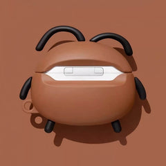 Brown Silicone AirPods Case 3″ - Cute Funny Tie Cockroach Theme