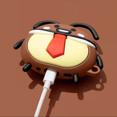 Brown Silicone AirPods Case 3″ - Cute Funny Tie Cockroach Theme