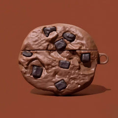 Brown Silicone AirPods Case 6″ - Chocolate Cookies Cute Funny Theme