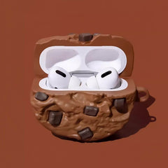Brown Silicone AirPods Case 6″ - Chocolate Cookies Cute Funny Theme