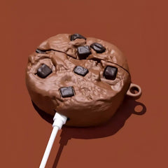 Brown Silicone AirPods Case 6″ - Chocolate Cookies Cute Funny Theme