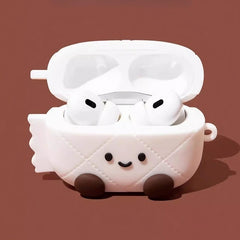 Cute Candy Themed White Silicone AirPods Case - 3″