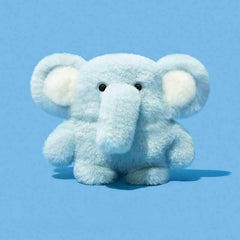 Cute Elephant 3″ AirPods Case in Plush Light Blue