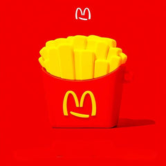 Cute Fries Theme Silicone 3″ AirPods Case - Red
